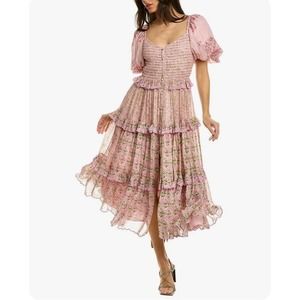 Heman & Nandita's TIered Midi Dress, xs